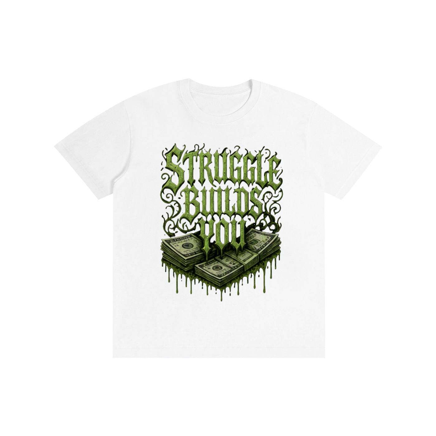 Cash Flow - Men’s Green Text Tee Shirt